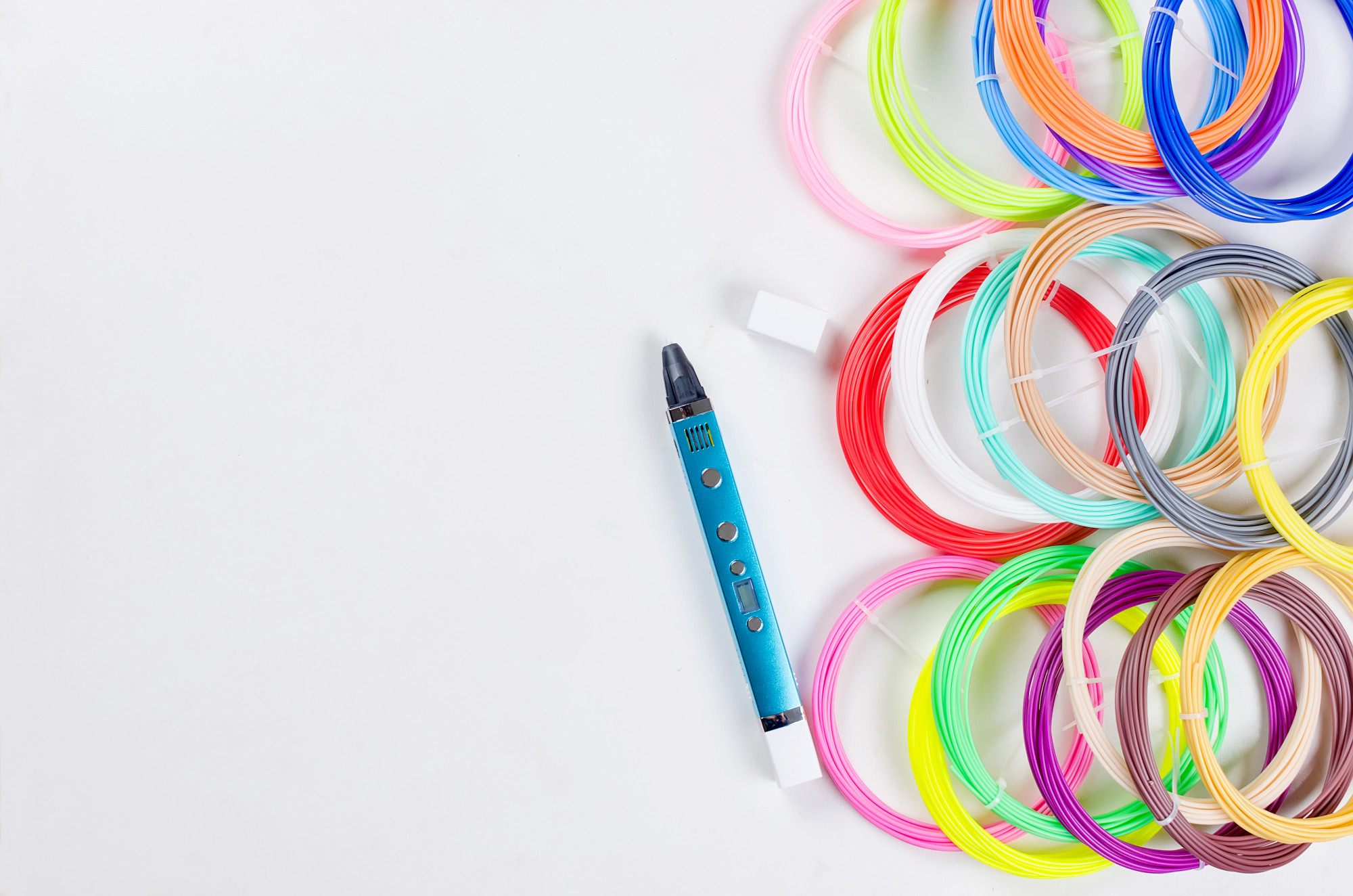 Studio shot with hoops and threads